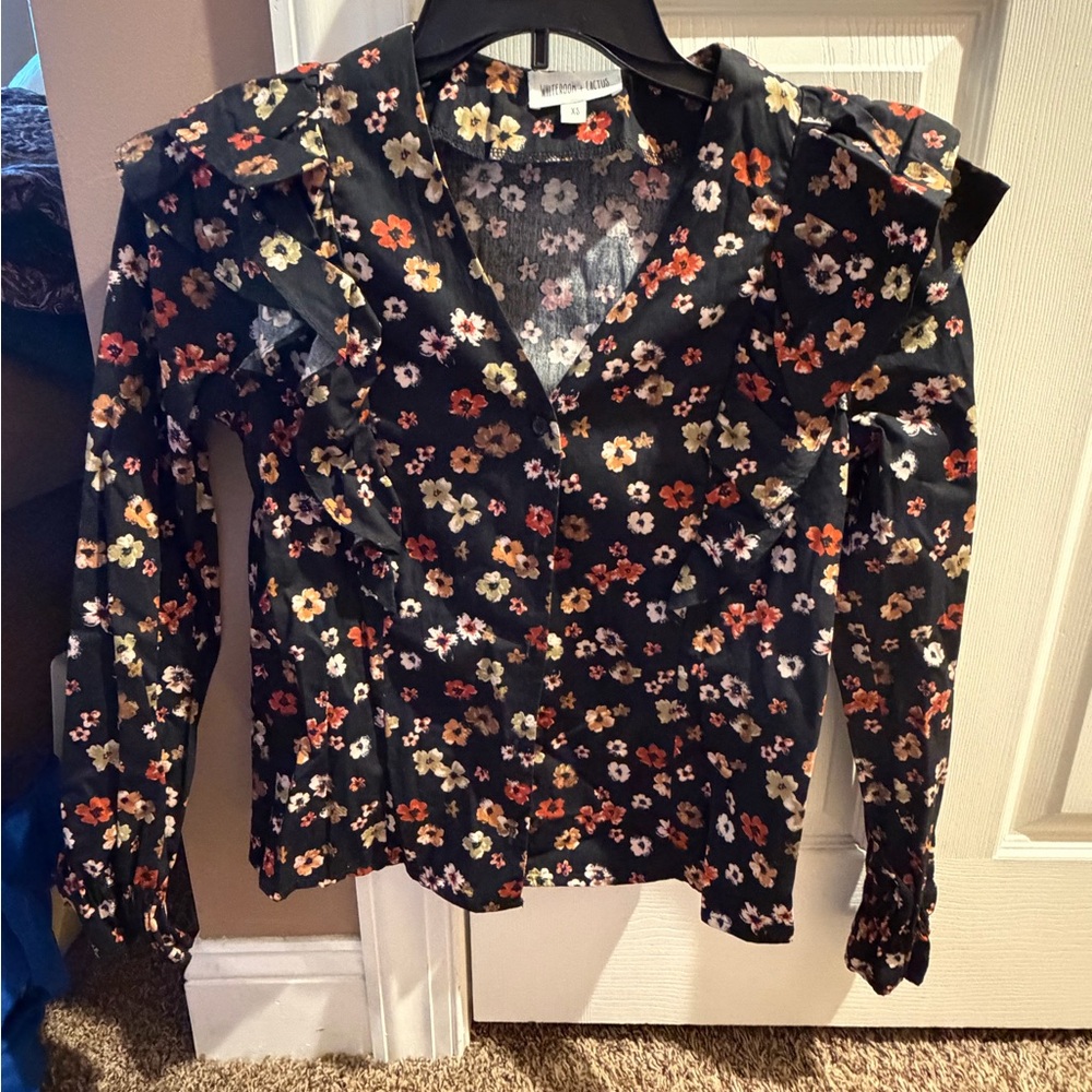 Floral Black Women's Top